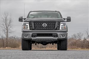 3 Inch Lift Kit N3 Struts & Shocks Red Nissan Titan 4WD (2017-2024) Rough Country