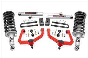 3 Inch Lift Kit N3 Struts & Shocks Red Nissan Titan 2WD/4WD (2004-2024) Rough Country