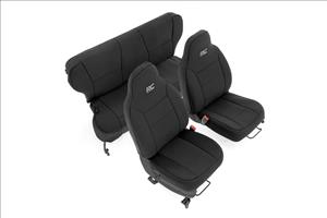 Seat Covers Non Detach Headrest FR & RR Jeep Cherokee XJ 2WD/4WD (97-01) Rough Country