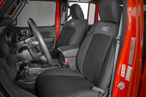 Seat Covers Front and RR No Cup Holder Jeep Gladiator JT 4WD (2020-2025) Rough Country