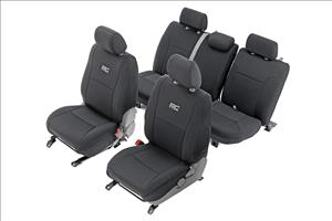 Seat Covers Black FR & RR Crew Cab Toyota Tacoma 2WD/4WD (2005-2015) Rough Country