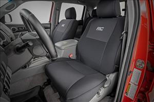 Seat Covers Black FR & RR Crew Cab Toyota Tacoma 2WD/4WD (2005-2015) Rough Country