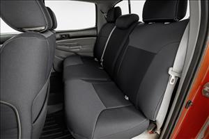 Seat Covers Black FR & RR Crew Cab Toyota Tacoma 2WD/4WD (2005-2015) Rough Country