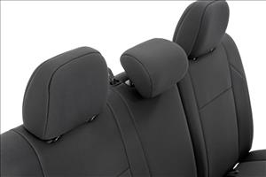 Seat Covers Black FR & RR Crew Cab Toyota Tacoma 2WD/4WD (2005-2015) Rough Country