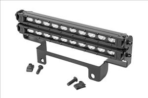 LED Light Kit Bumper Mount 10 Inch Black Slimline Pair Honda Pioneer 1000 Rough Country