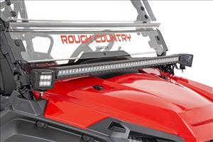 LED Light Kit Cage Mount 50 Inch Black Single Row Honda Pioneer 1000/Pioneer 1000-6 Rough Country