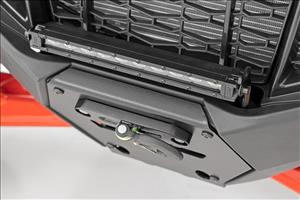 LED Light Winch Mount RS6500S 10 Inch Black Slimline Polaris RZR Pro R Rough Country