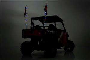 Multi-Color LED Whip 4 Foot Long Pair Rough Country