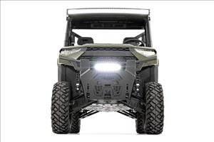 LED Light Kit Bumper Mount 12 Inch Black Single Row Polaris Ranger XP 1000 Rough Country
