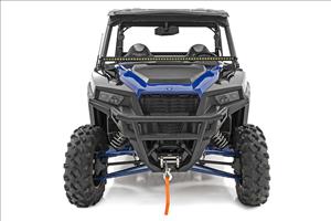 LED Light Kit Lower Windshield 50 Inch Black Single Row White DRL Polaris General XP 4 1000 Rough Country