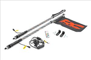 LED Whip Light Kit Bed Mount Polaris Ranger RZR 170/RZR 170 Rough Country