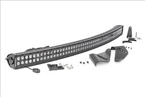 LED Light Rear Mount 50 Inch Dual Row Black Pair Polaris Ranger 1000/Ranger XP 900/1000 Rough Country