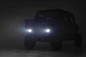 LED Light Under Bed Mount 2 Inch Black Pair Flood Polaris XPEDITION ADV 5 Rough Country