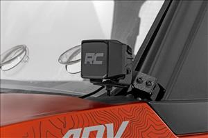 LED Light Kit Front Mount 2 Inch Black Pair Amber DRL Polaris XPEDITION XP 5 Rough Country