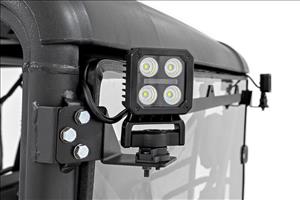 LED Light Kit Rear Mount 2 Inch Black Pair CFMOTO UFORCE 1000 Rough Country