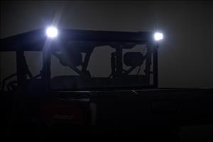 LED Light Kit Rear Mount 2 Inch Black Pair CFMOTO UFORCE U10 Pro Rough Country