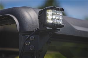 LED Light Kit Rear Mount 2 Inch Black Pair CFMOTO UFORCE U10 Pro Rough Country