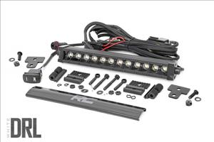 LED Light Bumper Mount 12 Inch Black Single Row White DRL Can-Am Defender HD 8/HD 9/HD 10 Rough Country