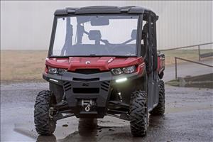 16-19 Can-Am Defender Front Bumper w/ 6 Inch and 12 Inch LEDs Rough Country