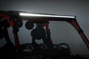 LED Light Kit Front Mount 40 Inch Black Dual Row White DRL Can-Am Commander Max Rough Country