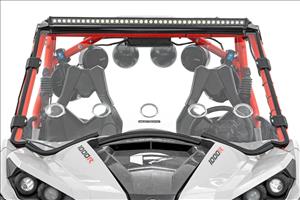LED Light Kit Front Mount 40 Inch Black Dual Row Amber DRL Can-Am Commander Max Rough Country