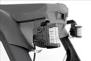 LED Light Kit Rear Mount 2 Inch Black Pair Flood Can-Am Maverick Sport 1000R Rough Country