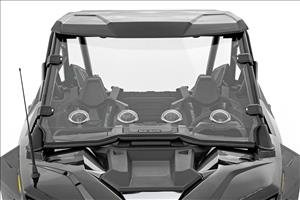 Vented Full Windshield Scratch Resistant Polaris RZR Turbo R 4 Rough Country
