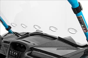 Vented Full Windshield Scratch Resistant Can-Am Maverick Max 1000R X Rough Country