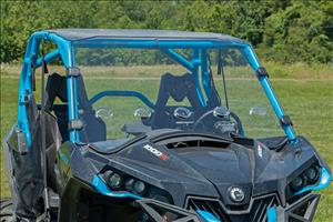 Vented Full Windshield Scratch Resistant Can-Am Maverick Max 1000R X Rough Country