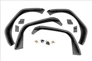 High Clearance LED Flat Fender Flare Kit UV Treated Jeep Wrangler JL (18-24) Rough Country