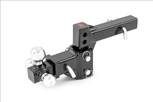 Adjustable Trailer Hitch 6 Inch Drop Multi-Ball Mount Fits 2 Inch Receiver Rough Country