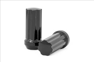 M12X1.25 Wheel Installation Kit w/Lug Nuts and Socket Key Black Rough Country