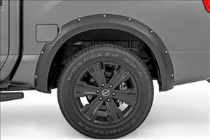 Pocket Fender Flares K23 Brilliant Silver Nissan Titan 2WD/4WD (17-24) Rough Country