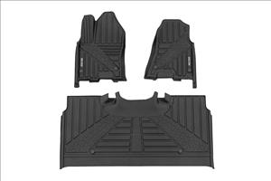Flex-Fit Floor Mats FR & RR Crew Ram 1500 2WD/4WD (2025-2026) Rough Country
