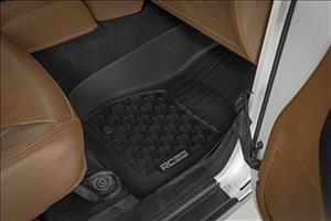 Floor Mats FR & RR 4 Door Jeep Wrangler Unlimited 4WD (2014-2018) Rough Country
