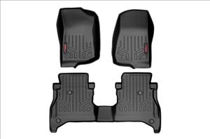 Floor Mats FR & RR RR Non-Lock Jeep Gladiator JT 4WD (2020-2025) Rough Country