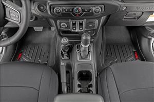 Floor Mats FR & RR RR Non-Lock Jeep Gladiator JT 4WD (2020-2025) Rough Country