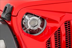 Jeep 9-Inch DRL Halo LED Headlights Jeep Wrangler JL/JLU Gladiator JT Rough Country