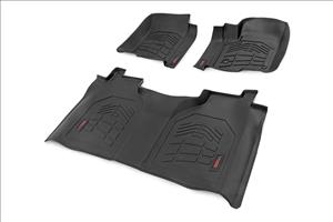 Sure-Fit Floor Mats FR & RR FR Bucket Crew Silverado/Sierra 1500/2500HD/3500HD (19-26) Rough Country