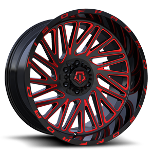 Gloss Black with Red Milling