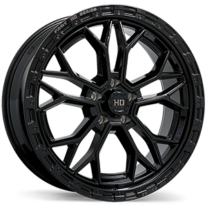 Black w/ Grey Milling - 1in Lip