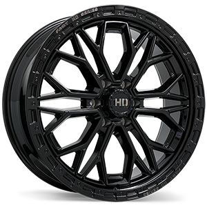 Black w/ Grey Milling - 1in Lip