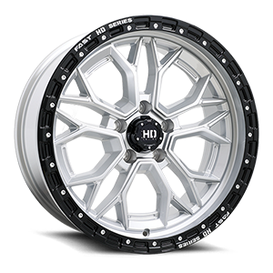 Gloss Silver w/ Black Lip - Medium Cap