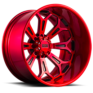 Brushed Red with Black Accents