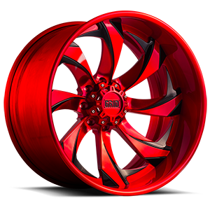 Brushed Red with Black Accents