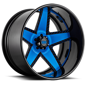 Matte Black with Blue Accents