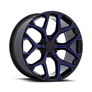 Gloss Black Blue Milled