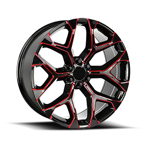 Gloss Black Red Milled