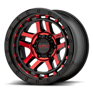 Gloss Black With Red Tinted Machined Face