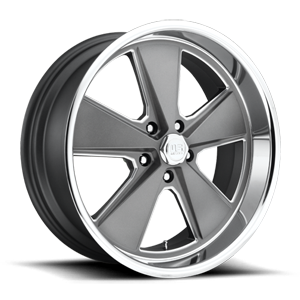 20x8 Textured Gunmetal w/ Polished Lip